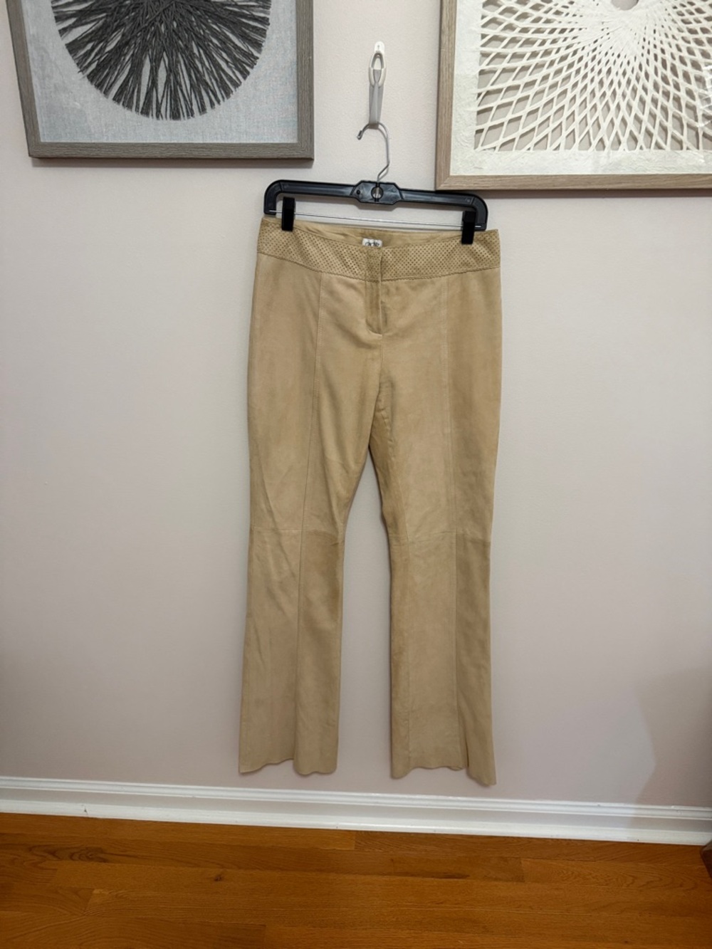 Cache Tan Suede Goat Leather Pants